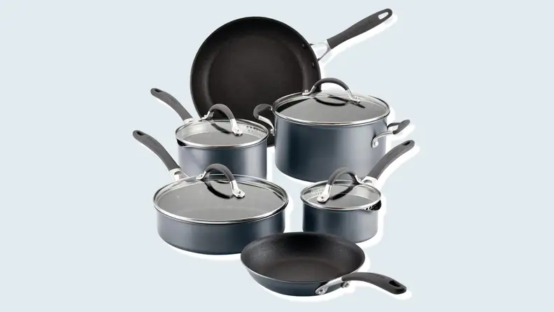 A Circulon cookware set.