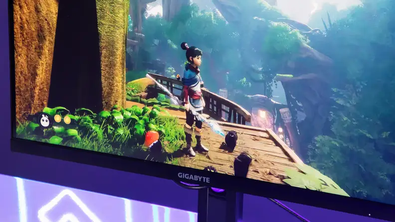 Close up of the screen