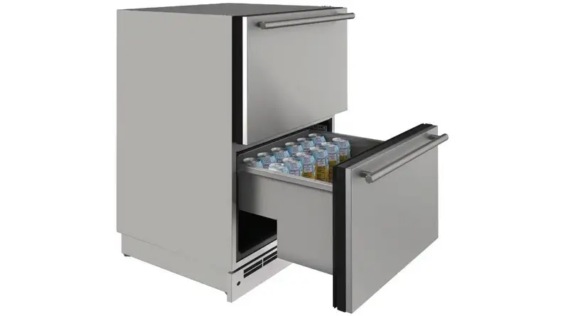 A U-line UODR124SS61A refrigerator
