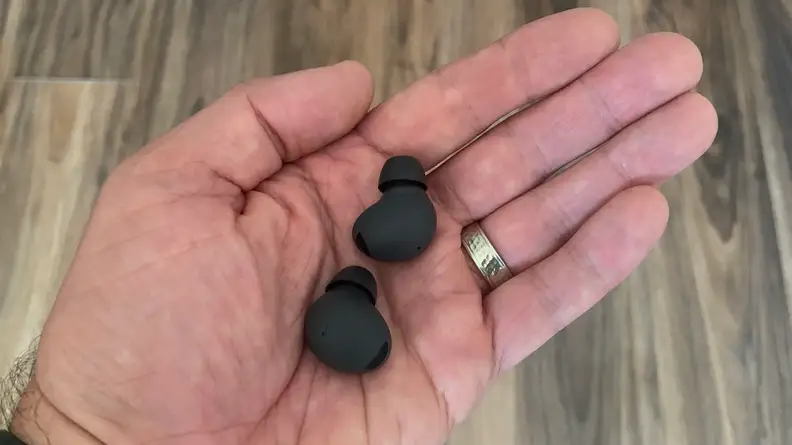 Samsung Buds Pro 2 in hand.