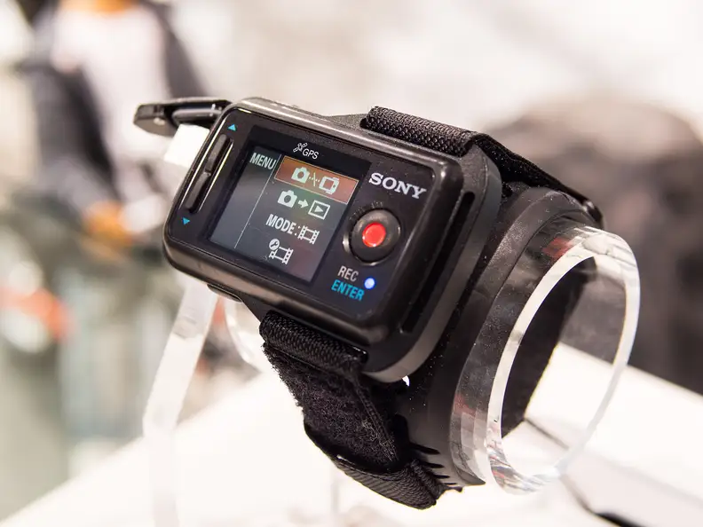 Since the Action Cam Mini is short on physical controls, you'll need to change most settings through the menu on the wrist-worn remote.