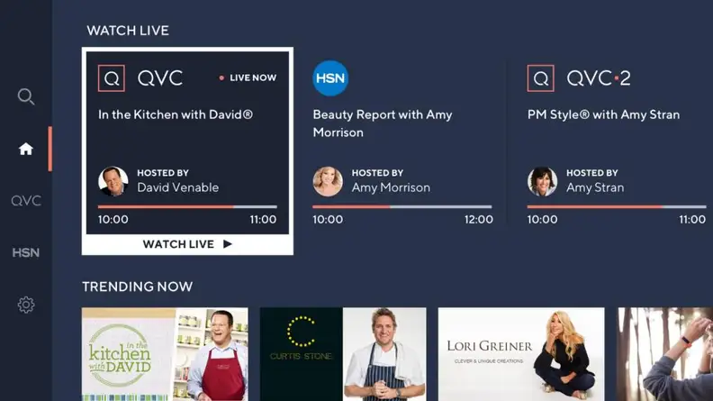 qvc streaming app on TV