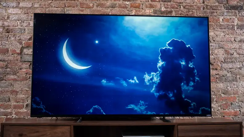 The Vizio P-Series Quantum (2021) displaying 4K content in a living room setting