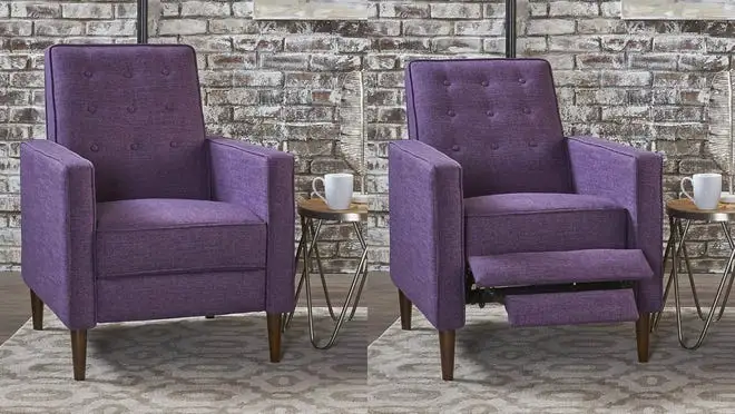 purple recliner