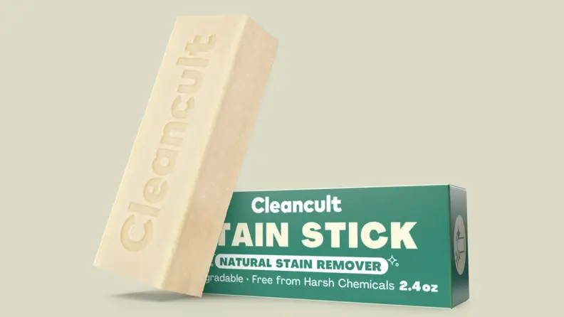 CleanCult scrubbing bar against its package.