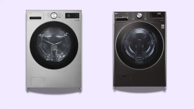2 washers  on a light purple background