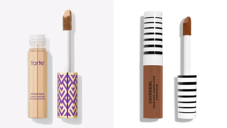 The Tarte Shape Tape Concealer and the Covergirl TruBlend Undercover Concealer.