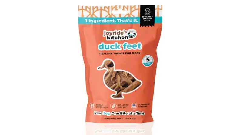A package of suck feet dog chews