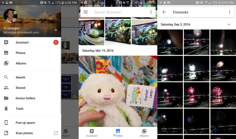 Google Photos has a simple UI that makes it easy to find options and intelligently organizes your photos by date or subject, without you doing anything.