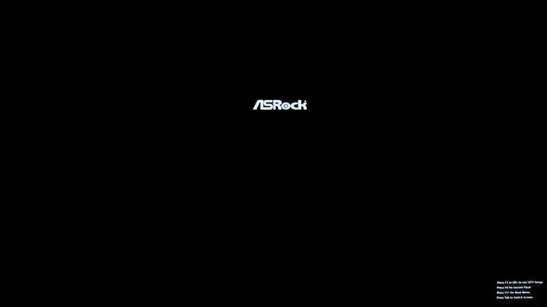 Screenshot of startup screen