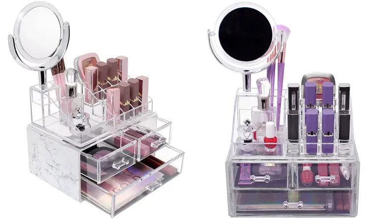 This makeup organizer is one of the best QVC products for home organization.