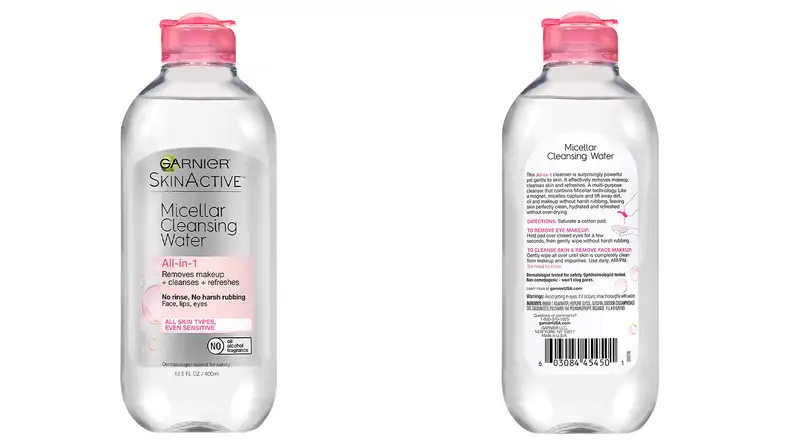 The Garnier SkinActive Micellar Cleansing Water.