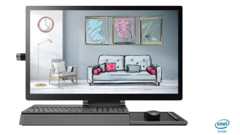 An image of the Lenovo touch screen all-in-one computer
