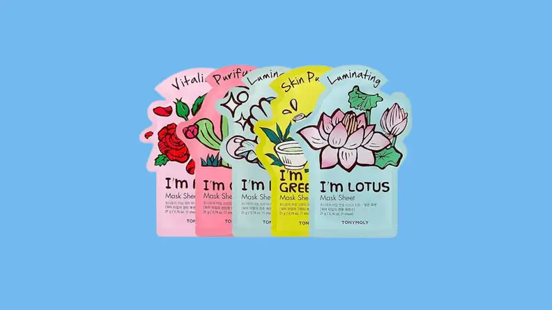Variety pack of TonyMoly I'm Real Radiance Sheet Mask Set.