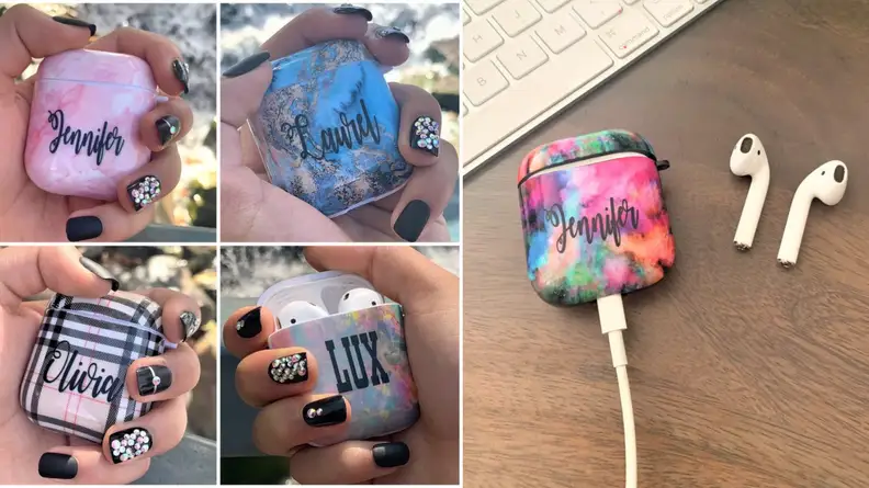 Cases with names on them.