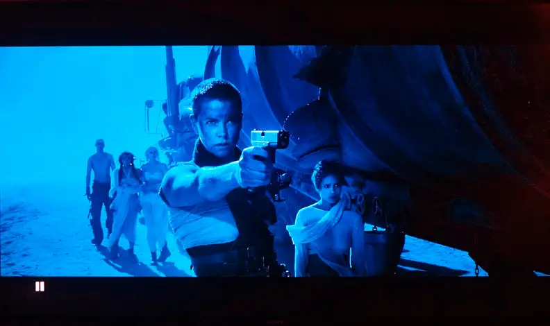 Sony XBR55X850C blue color night scene Mad Max