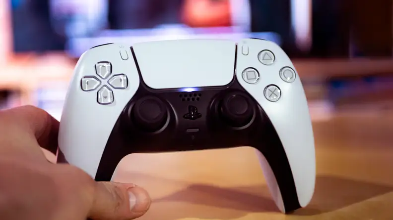 A PS5 controller, which you can buy on the QVC website.