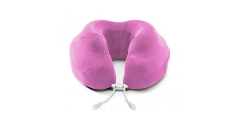 Pink neck travel pillow