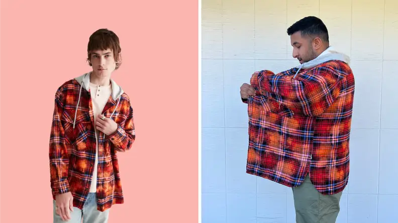 A man wearing a flannel.