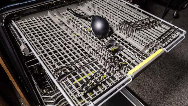 The third rack is just large enough to fit a ladle.