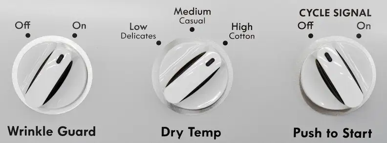 The Kenmore 62342's three temp settings and a Wrinkle Guard are almost as basic a feature set as you could find.