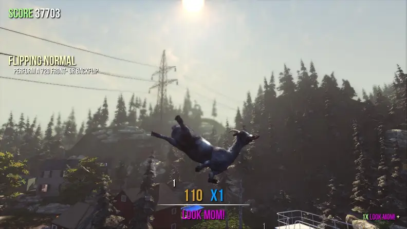A manufacturer screenshot of Goat Simulator.