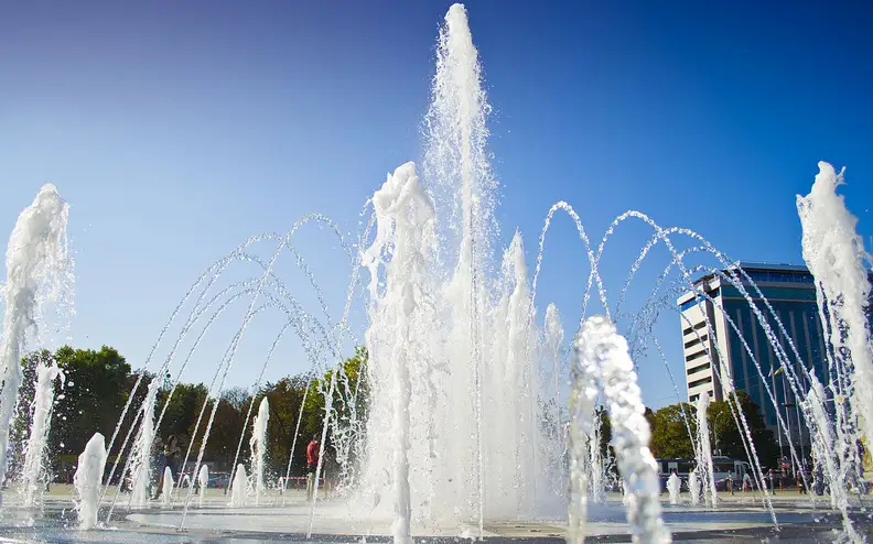A water fountain.