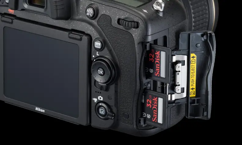 The D750 will roll with dual SD cards—just like the D610—eschewing the CompactFlash cards of the D810.