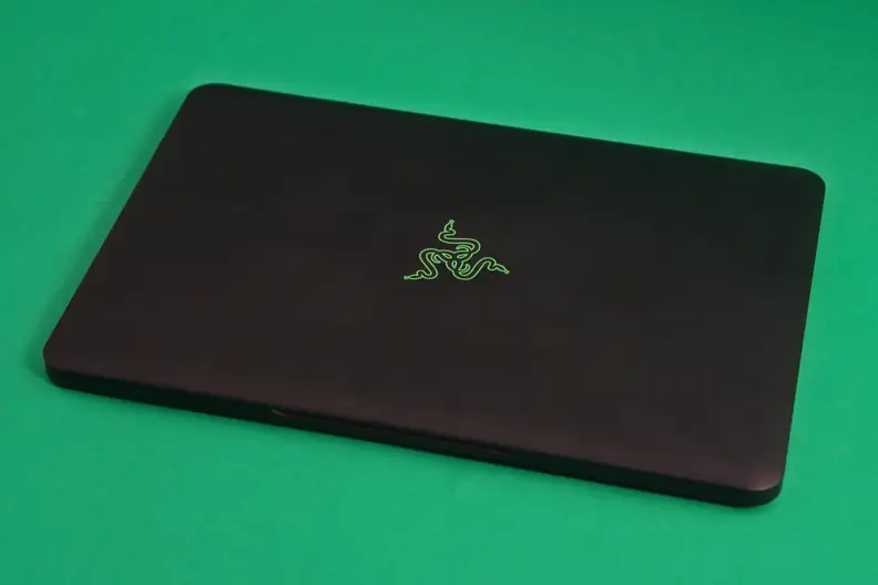 Matte black and glowing green are the only two colors you'll find on the Razer Blade.
