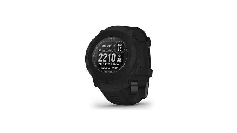 A Garmin 45mm Fiber-Reinforced Instinct 2 in front of a white background.