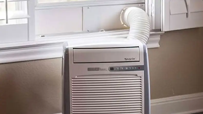 The EdgeStar AP8000W Portable Air Conditioner with dehumidifier and fan for rooms up to 250 sq. ft.