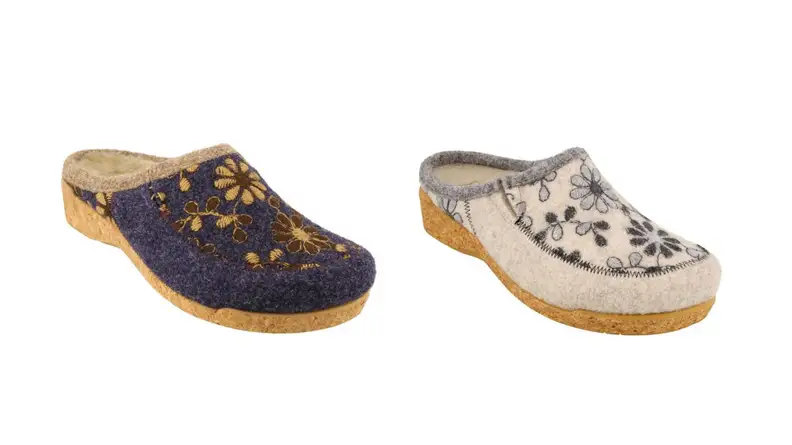 Wool clogs.
