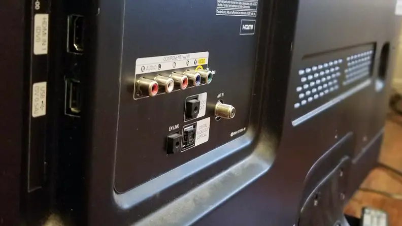 The back of your TV has audio out ports