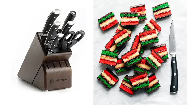 The Wüsthof Classic Ikon knife set.