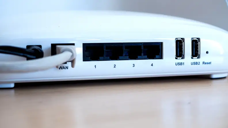 Portal router input ports on back