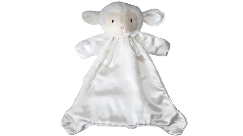 A white silky lamb lovey.