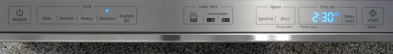 Samsung DW80H9930US controls