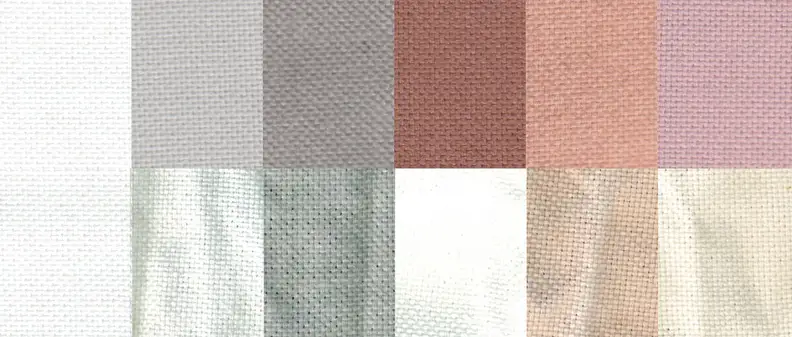Before and after test stain results using the Normal cycle. From left to right: control, sweat, dirt, blood, cocoa, and red wine.