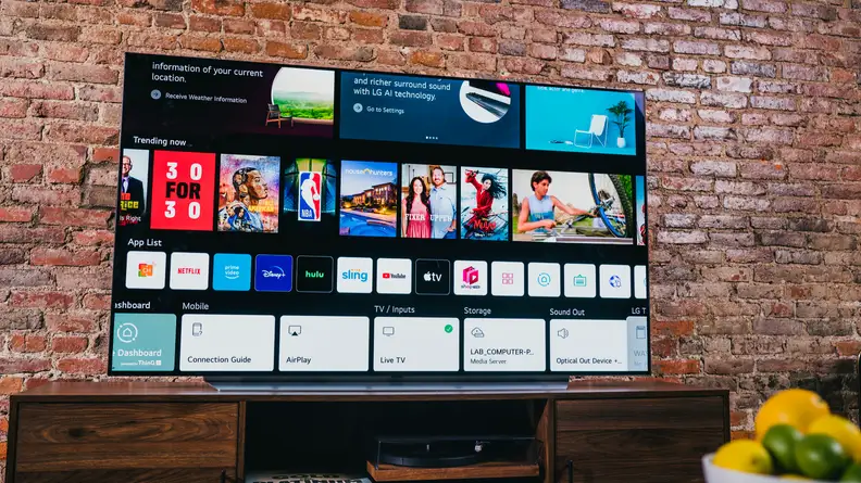 The all-new home screen for LG's webOS smart platform
