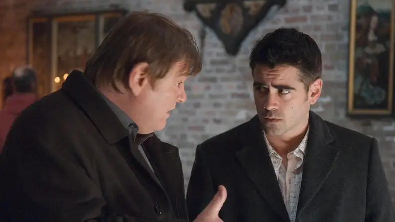 In Bruges (2008) is the original pairing of Colin Farrell and Brendan Gleeson as hitmen hiding from their past in the city of Bruges.