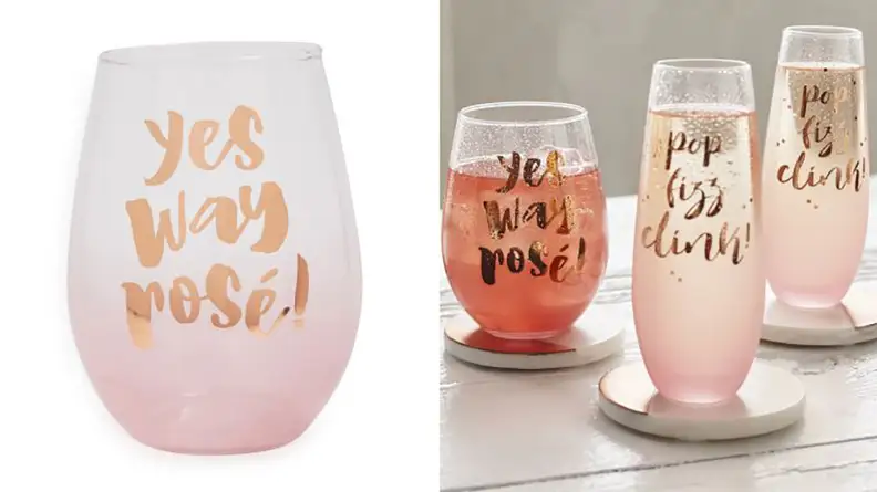 “Yes Way Rosé” Glass