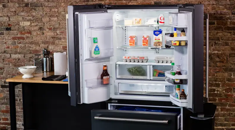 Expensive French-door fridges offer more storage space and better organization.