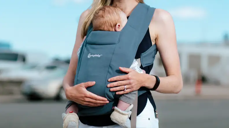 The Ergobaby Embrace is a reasonably priced carrier with lots of features.