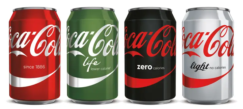 Monocolor uses matching font and overall layout while retaining unique can coloration.