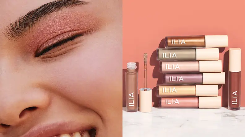 The Ilia Beauty Liquid Powder Chromatic Eye Tints stacked on top of each other.