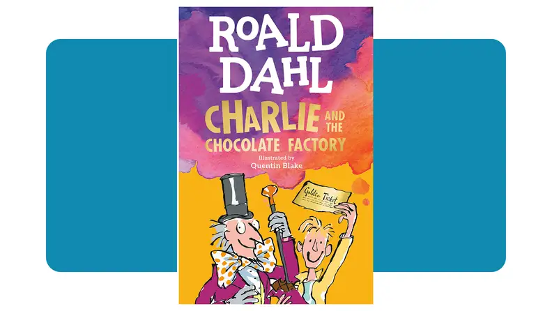Front cover illustration of Charlie and the Chocolate Factory_ children's book.