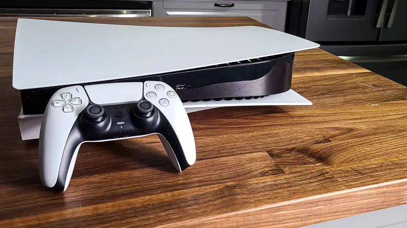 The Playstation 5 Controller with the Ps5 console