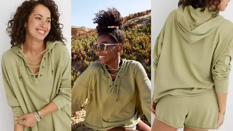 Lace-Up Hoodie