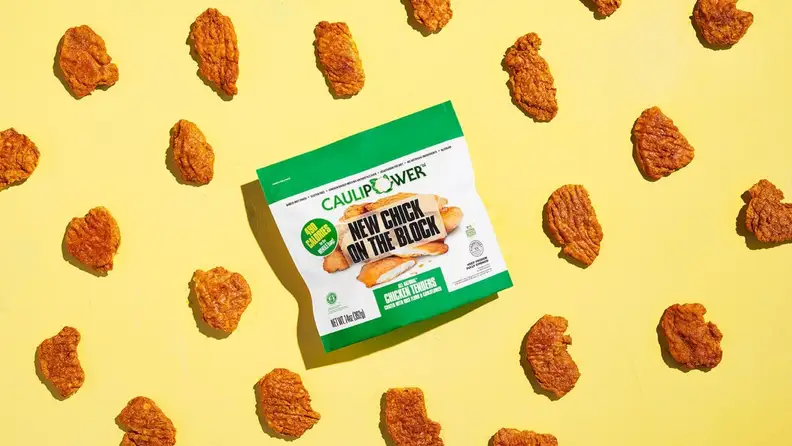 A bag of cauliflower chicken tenders.