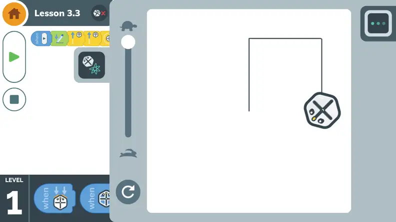 The Root Coding app allows you to test your code before you actually run it with the Root Robot.